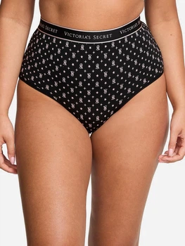 Трусики слипы женские хлопковые Victoria's Secret 27184895 XL Черные (715632489726)