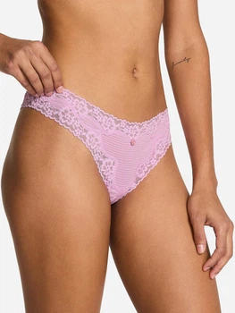 Трусики танга жіночі бавовняні Victoria's Secret 27184533 XS Бузкові (5167599161)