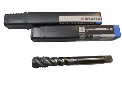 Мітчик М16 HSS-E WURTH з гвинтовою канавкою