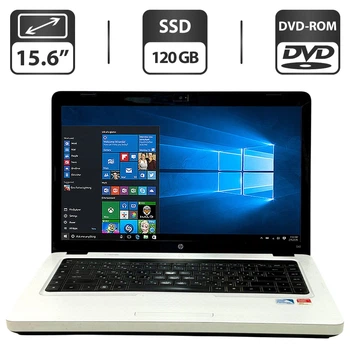 Ноутбук Б-класс HP G62 / 15.6" (1366x768) TN / Intel Core i5-520M (2 (4) ядра по 2.4 - 2.9 GHz) / 6 GB DDR3 / 120 GB SSD / Intel Graphics / WebCam / DVD-ROM / Без АКБ б/у