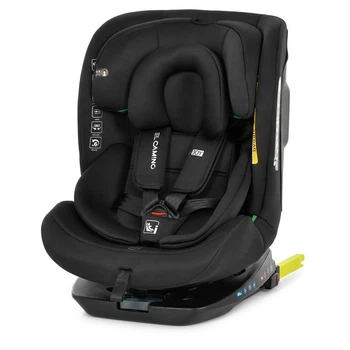 Автокрісло El Camino i-JOY ME 1205, i-SIZE R129, 360°, для дітей 40–150 см, ISOFIX + Top Tether, чорне