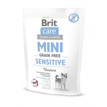 Сухой корм для взрослых собак мелких пород Brit Care Grain Free Mini Sensitive с олениной 400 г