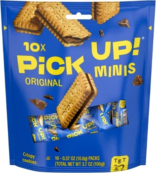 Печенье-сэндвич Bahlsen Pick Up! Minis Original Choco с молочным шоколадом 106 г (4017100407413)