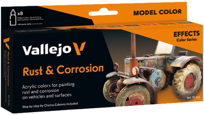 Набір акрилових фарб Vallejo Model Color Effects 70.262 Rust Corrossion 8 шт x 18 мл (8429551702621)