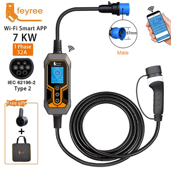 Зарядка для електромобіля Feyree 7кВт 32A, Type2 - Lion EV-K8, Wi-Fi