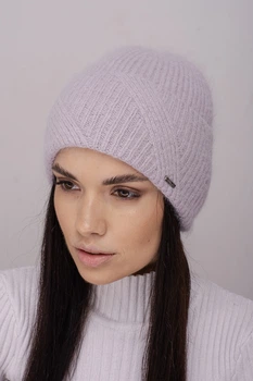Жіноча шапка-ковпак з відворотом "Матриця" Leks-Jolie Розмір (53-57) Колір (лаванда)