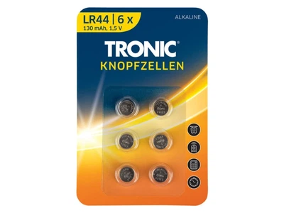 Батарейки таблетки LR 44 6 шт. TRONIC Alkalines 1,5 V