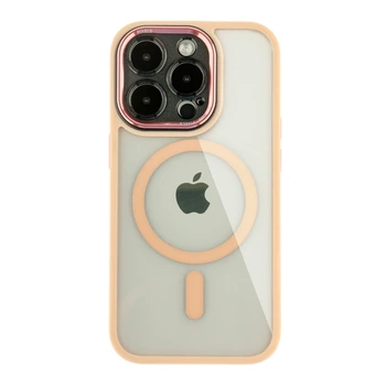 Чохол Creative TPU PC Metal Calais із MagSafe для Apple iPhone 14 Pro Max Pink