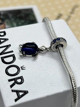 Шарм намистина-бусіна для браслетів Pandora "Синя черепаха"