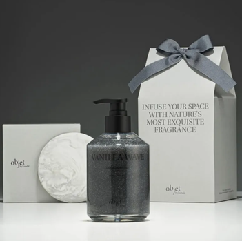 Мыло-эксфолиант для рук парфюмированное Objet by Kundal Exfoliating&Waterfull Hand Wash Vanilla Wave, 300 мл