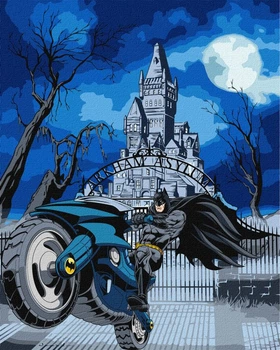 Картина по номерам Batman: Batcycle с красками металлик extra ©Warner Bros. 40x50 KHO8709 Идейка