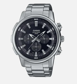 Мужские часы MTP-E505D Silver Black