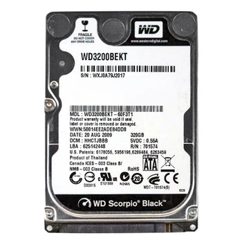 Жесткий диск Western Digital Black 320Gb 7200 об/хв 6 Gbit/s (WD3200BEKT) - Б/У