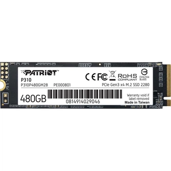 Накопитель SSD Patriot P310 480Gb NVMe M.2 Gen3x4 (P310P480GM28)