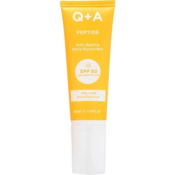 Антивозрастной солнцезащитный крем для лица Q+A Peptide Anti-Ageing Daily Sunscreen SPF50 50 мл