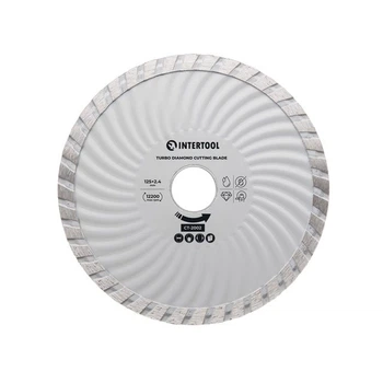 Диск відрізний алмазний Turbo, 125 мм, 16-18%, 12200 об/хв INTERTOOL CT-2002