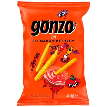 Кукурудзяна соломка фрі Gonzo зі смаком кетчупу 40г