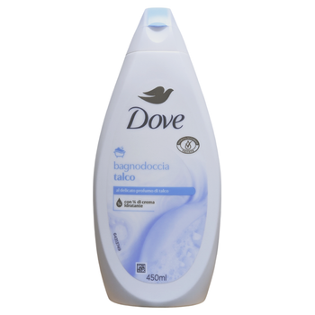 Гель-крем для ванни та душу зволожуючий DOVE bs talco 450 мл.