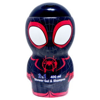 Гель-шампунь 2в1 для тіла та волосся дитячий AIR-VAL 2in1 miles morales s/g 2d 400 мл.