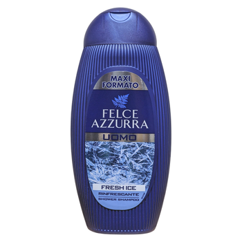 Гель-шампунь 2в1 для тіла та волосся чоловічий FELCE AZZURRA doccia men fresh ice 400 мл.