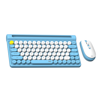 Бездротова Клавіатура І Миша Fantech Go WK897 для Windows, 2,4 ГГц підключатися відразу до 3 пристроїв (2xBluetooth + 1x2.4GHz) DPI 800/1600 Blue
