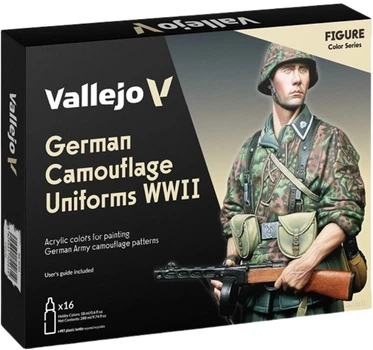 Zestaw farb akrylowych Vallejo Model Color Figure 70261 German Camouflage Uniforms WWII 16 szt x 18 ml (8429551702614)