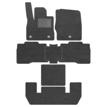 Коврики в салон Optimal для Ford Explorer 6 '20- 3 ряда 6 мест текстильные серые (комплект)