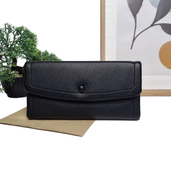 Женский длинный кошелек искусственная кожа Saralyn черный C-8211A black