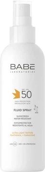 Сонцезахисний водостійкий флюїд-спрей BABE Laboratorios Fluid Spray SPF 50 для тіла 200 мл
