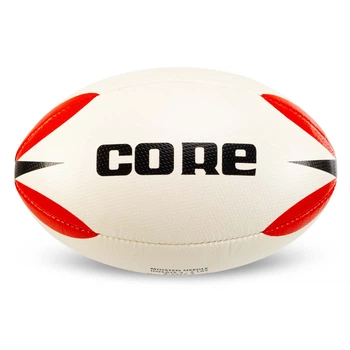 Мяч для регби размер №4 Core 5379-4 для игроков 10-14 лет White-Red