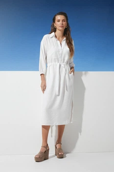 Жіноча літня сукня з льону Seventeen XXL-3XL Молочний (2000000205489)