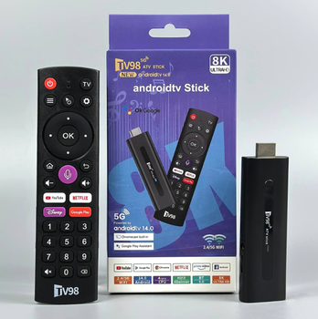Android TV Stick TV98 ATV 8K Ultra WI-FI 2.4-5G, Android 14.0 (2Gb, 16Gb)