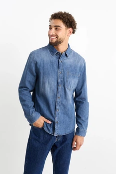 Джинсовая рубашка C&A 2224370c59 XXL синяя (100006415)