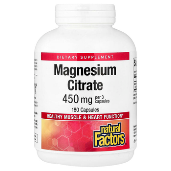 Цитрат магнію Natural Factors "Magnesium Citrate" 150 мг (180 капсул)