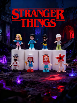 Набір фігурок Дивні Дива Одинадцять Демогоргон та друзі іграшки Stranger Things Eleven 8 шт 8 -9 см