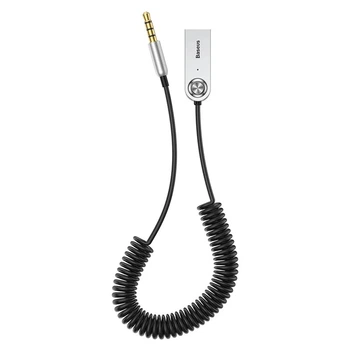 Автомобільний Bluetooth адаптер Baseus BA01 BT USB to AUX cable Black CABA01-01