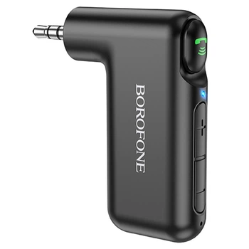 Автомобільний Bluetooth адаптер Borofone BC35 Wideway car AUX BT receiver BT 5.0 Black