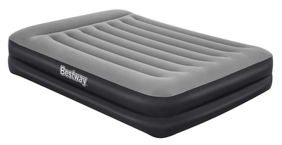 Materac dmuchany Bestway z wbudowaną pompką elektryczną 203 x 152 x 46 cm szaro-czarny 67403 (6941607329597)