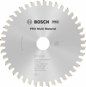 Пильный диск Bosch Pro Multi Material 130x2/1.4x20 мм, 42Т (2608641195)