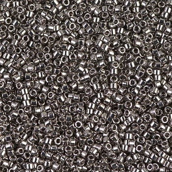DB-21 Бісер Miyuki Delica Beads 11/0 (металізований, срібний), 50 г