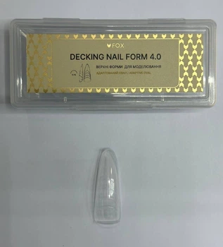 Верхние формы для моделирования F.O.X Decking Nail form 4.0 Адаптивный овал 28 шт