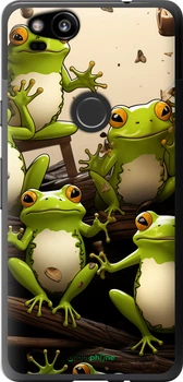 Чехол на Google Pixel 2 Жабки "5656t-1075-70447"