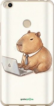Чехол на Xiaomi Mi Max 2 Funny Capybara CEO Working "6777t-994-70447"