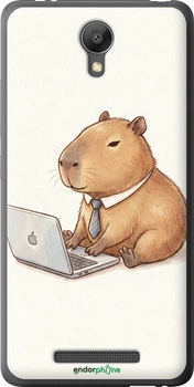 Чехол на Xiaomi Redmi Note 2 Funny Capybara CEO Working "6777t-96-70447"