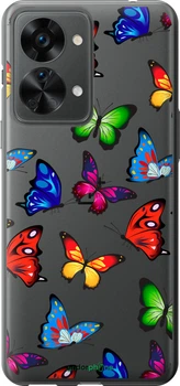 Чохол на OnePlus Nord 2T Барвисті метелики "4761u-2640-70447"