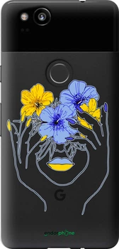 Чехол на Google Pixel 2 Девушка v4 "5276t-1075-70447"
