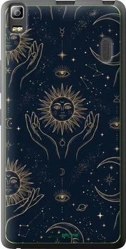Чехол на Lenovo K3 Note K50-T5 Celestial Harmony: Sun & Moon Gold Mystic Pattern "6778u-141-70447"