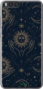 Чехол на Xiaomi Mi Note 3 Celestial Harmony: Sun & Moon Gold Mystic Pattern "6778u-978-70447"