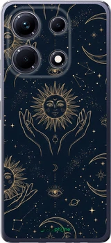 Чехол на Infinix Note 30 Celestial Harmony: Sun & Moon Gold Mystic Pattern "6778u-3138-70447"