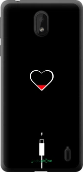 Чехол на Nokia 1 Plus Подзарядка сердца "4274u-1677-70447"